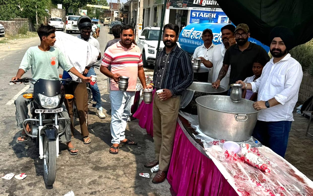 A Chhabeel was set up to quench the thirst of passersby