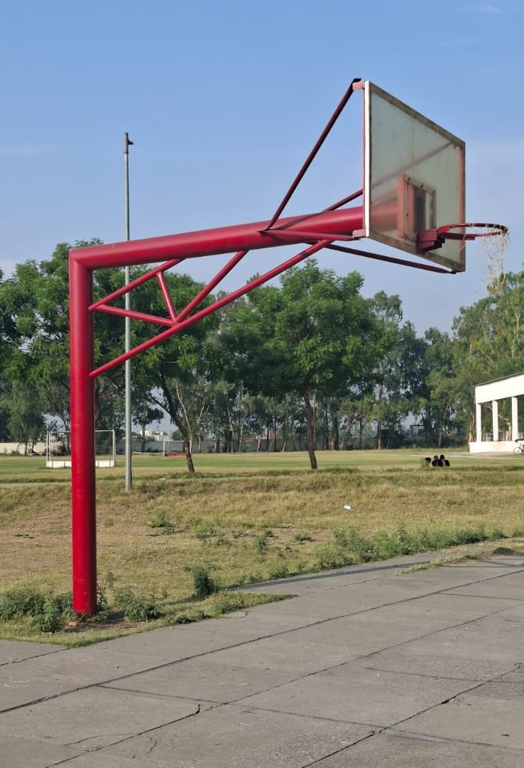 The Department Repaired the Basketball Pole