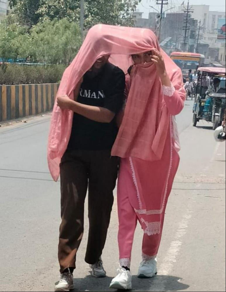 Humidity rises due to sunshine after the rain; people left sweating.