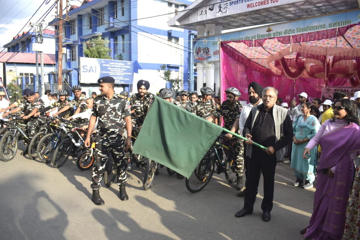 Pedal for Democracy cycle rally held in Dharamshala