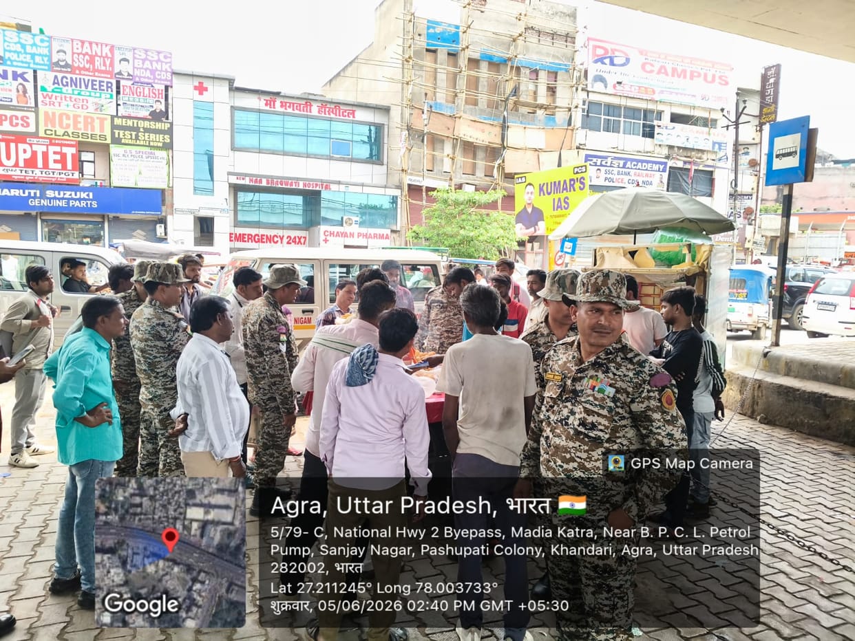 Encroachment removed from New Agra Road, fine of Rs 13,000