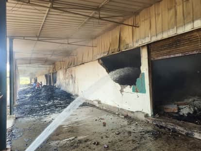 Tendu leaf warehouse fire Suspended employee questions department officials in Bijapur