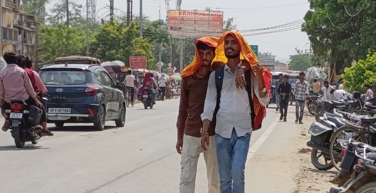 The sun's heat started scorching, hot winds increased the difficulty