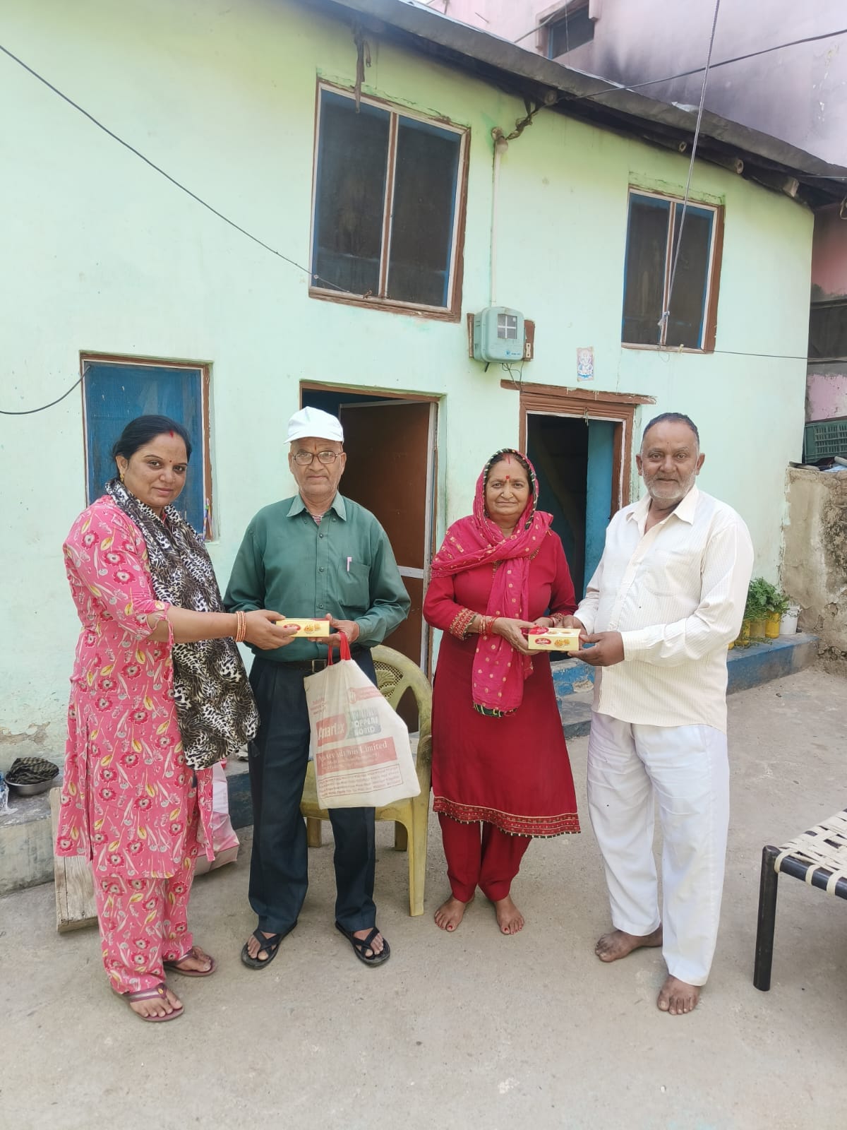 Newly elected head Sushila Sharma went door to door to express her gratitude.