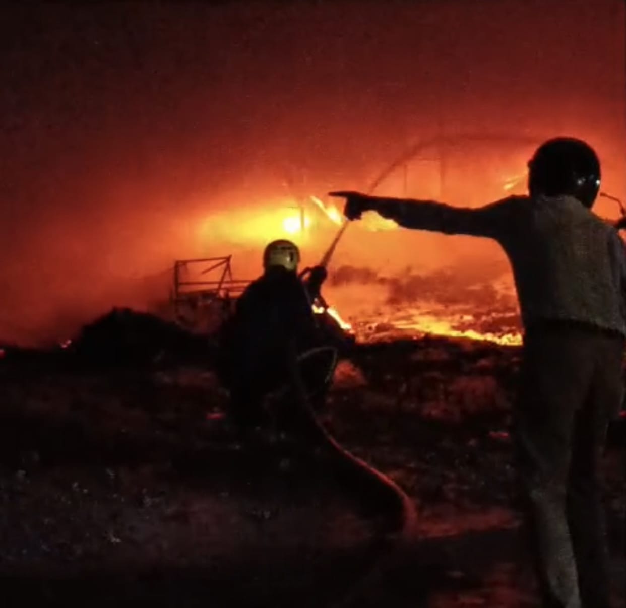 A massive fire broke out at an Amazon store late last night, killing two employees.
