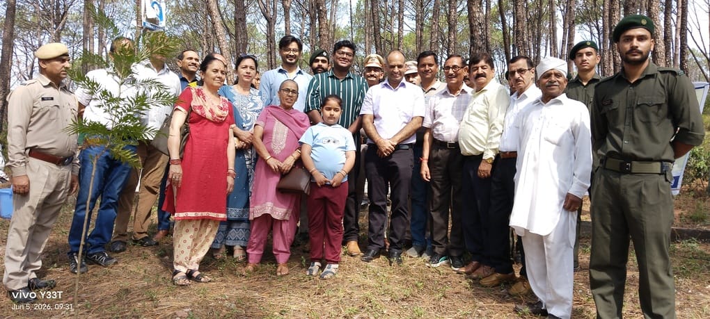 Message of environmental protection given by planting trees