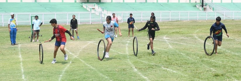Women athletes showcase their strength in the Tirathon Championship