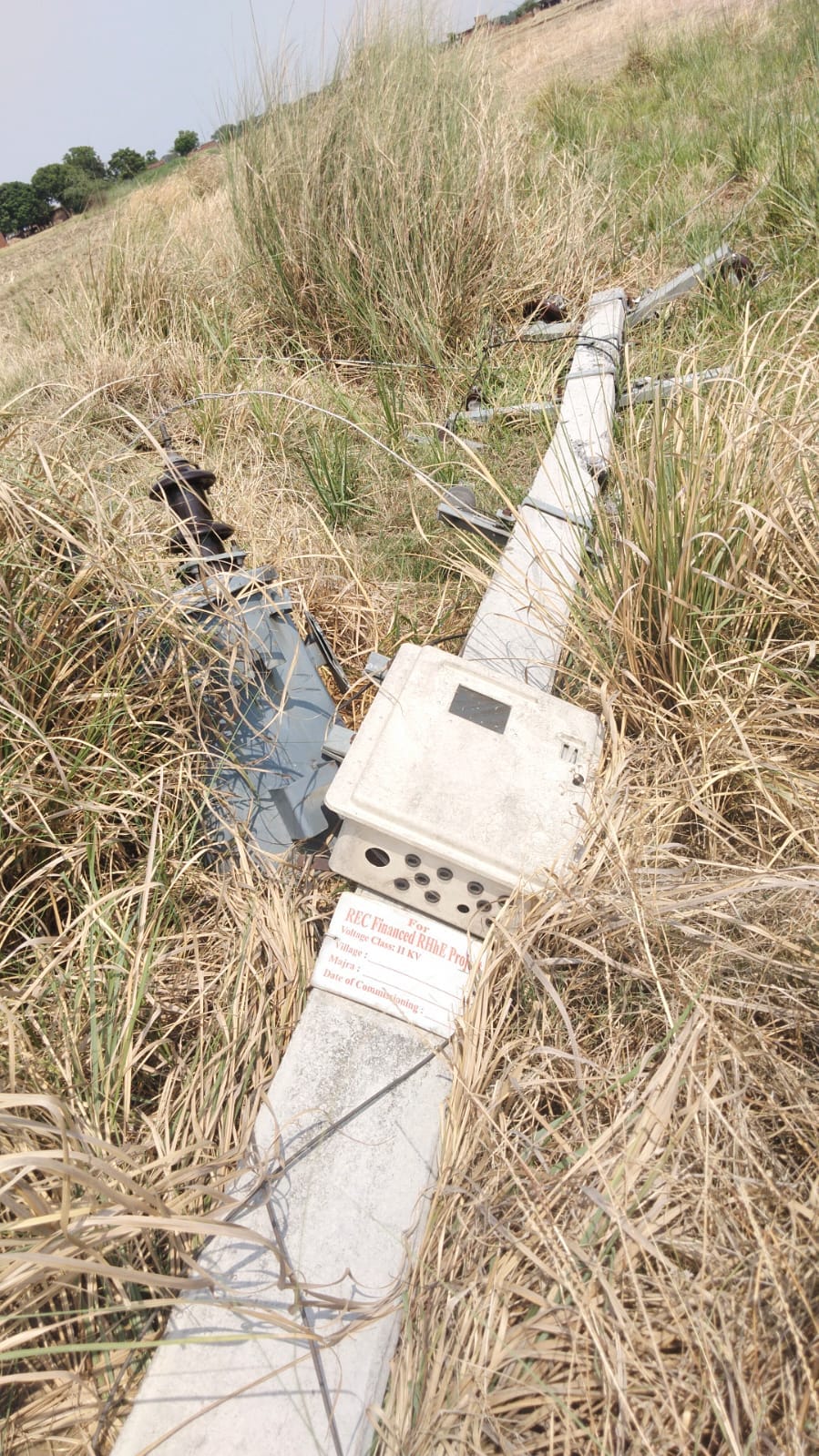 Due to the strong storm, electric poles and trees fell and power supply of four feeders was disrupted.