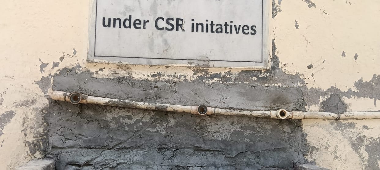 Thieves uprooted water cooler taps at Bawal Middle School