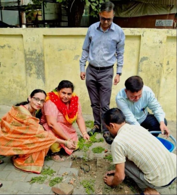 Conveyed a message of environmental conservation by planting saplings.