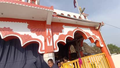 Heavy storm and rain caused a portion of the roof of the Badi Mata Temple to collapse a major accident averted