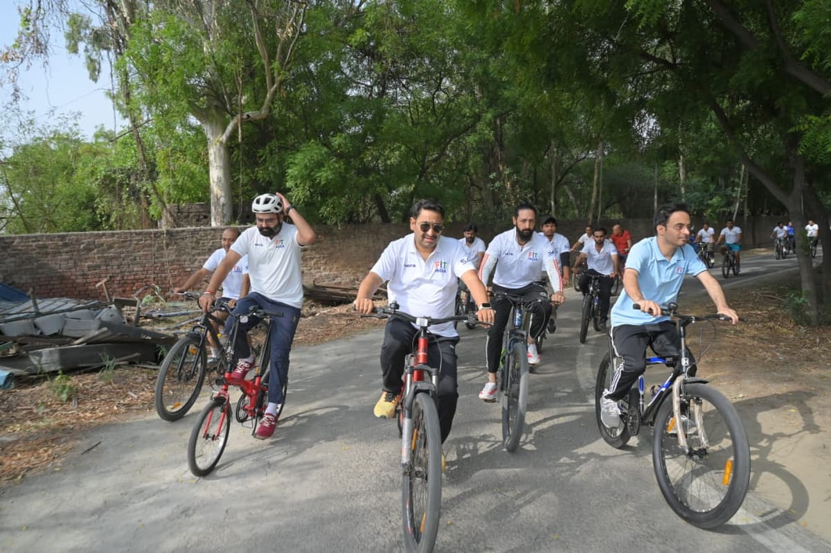 Sonipat News: विश्व साइकिल दिवस पर फिटनेस का संदेश, साई एनआरसी में निकली साइकिल रैली