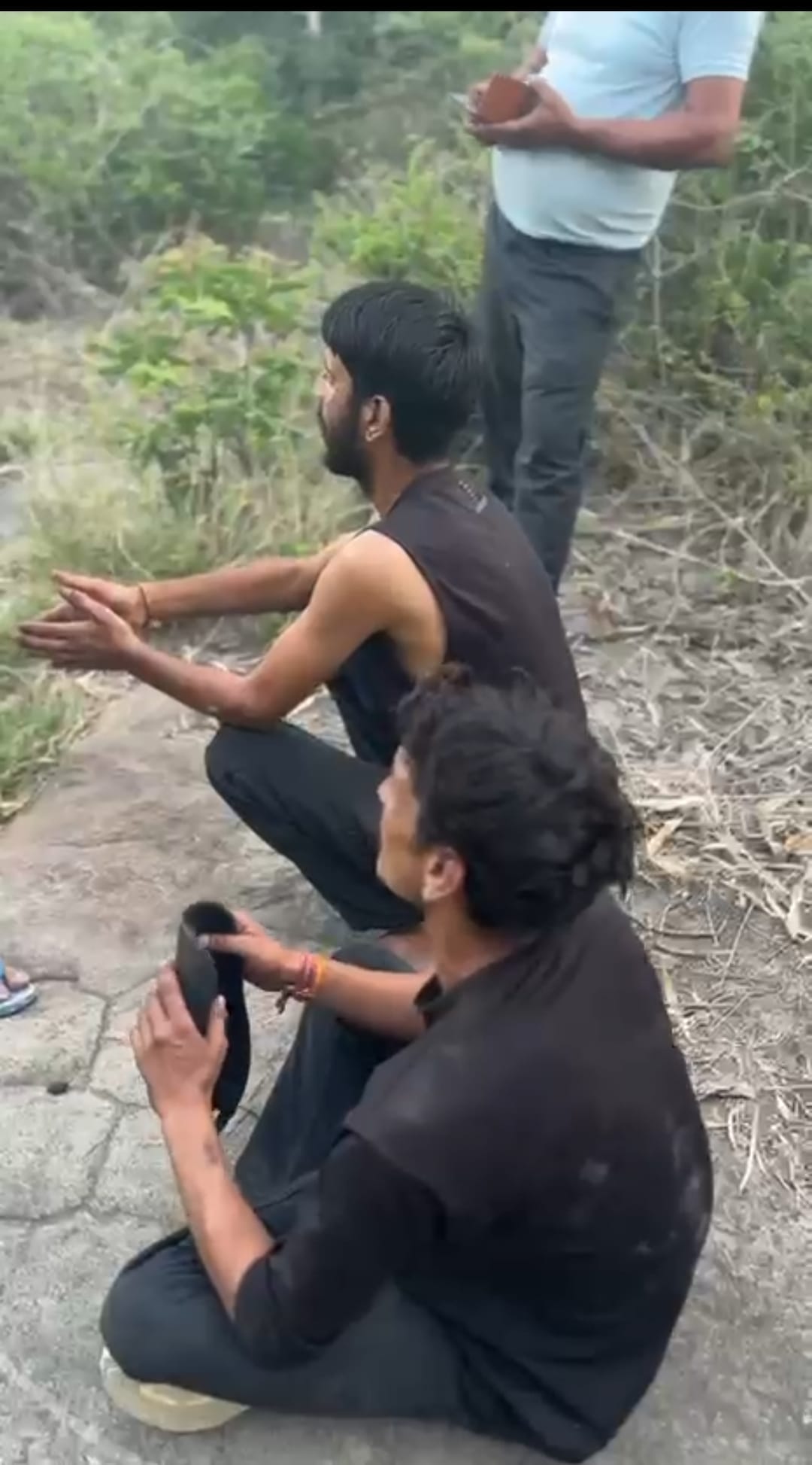 Young men and women were found allegedly intoxicated in Kotla, villagers caught two youths.