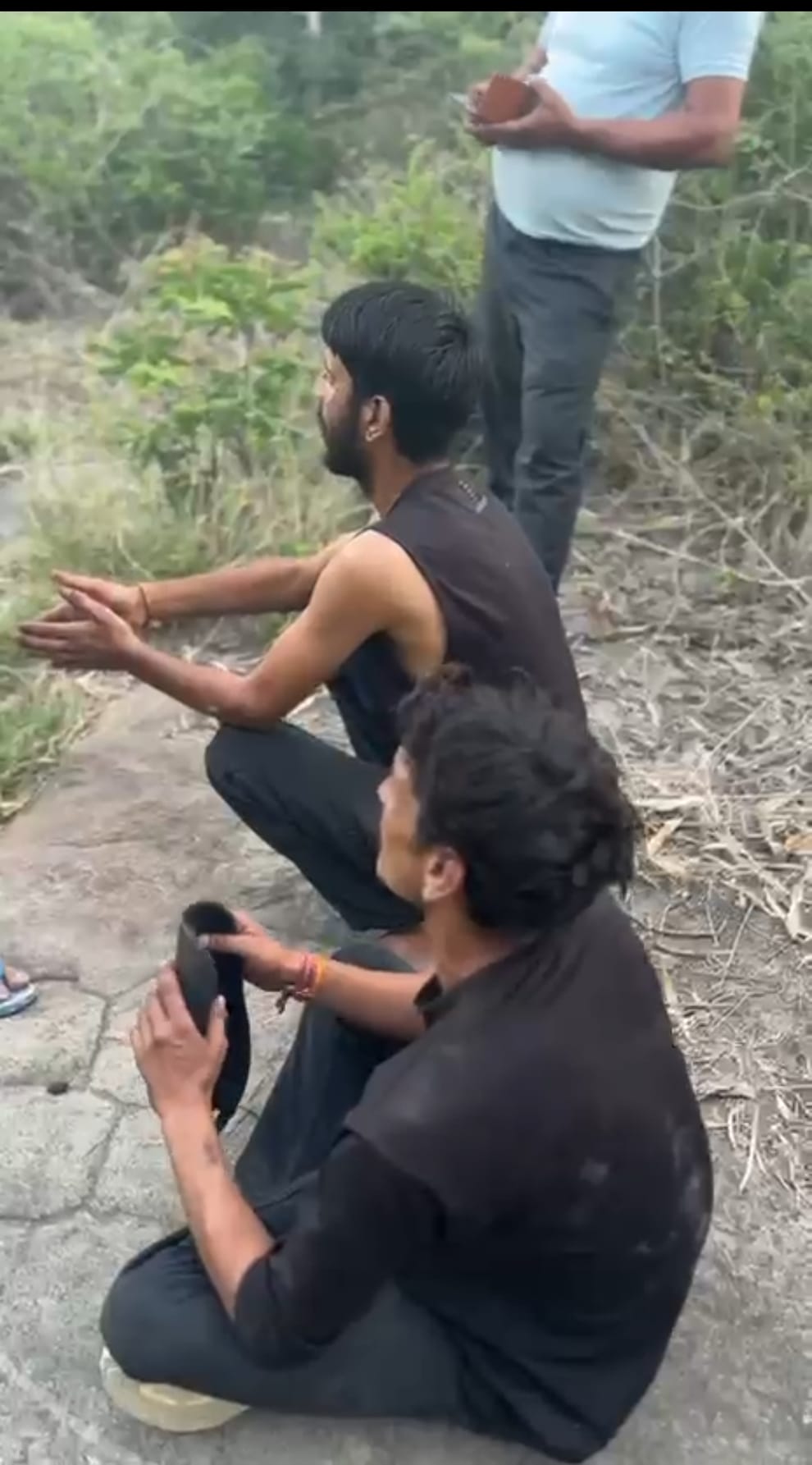 Young men and women were found allegedly intoxicated in Kotla, villagers caught two youths.