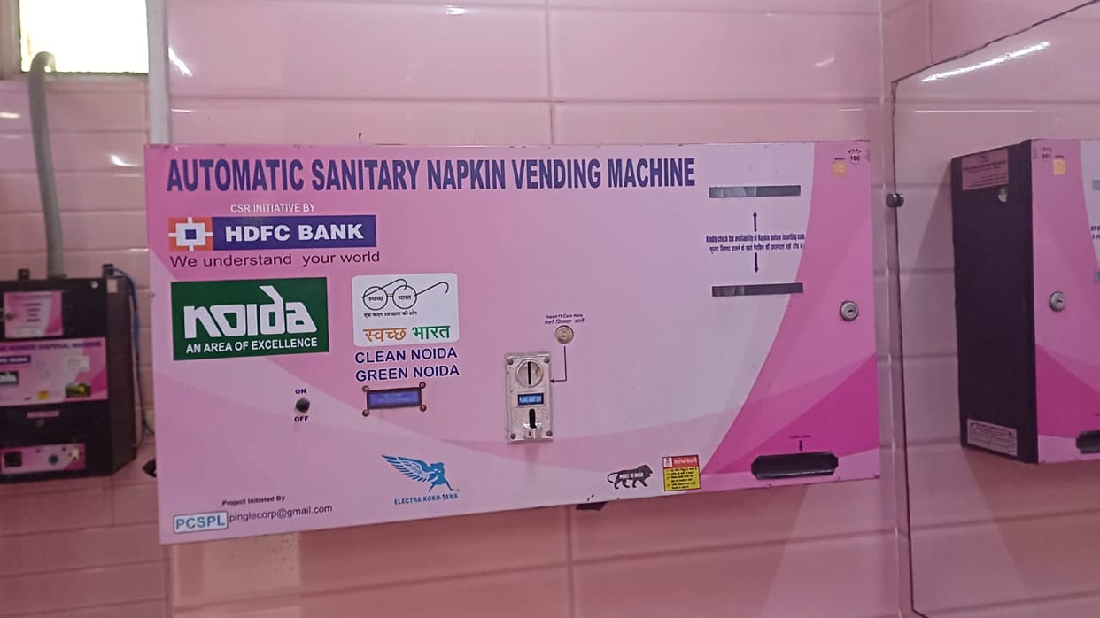 The sanitary pad vending machine at the pink toilet in Sector 28 has been out of order for two months.