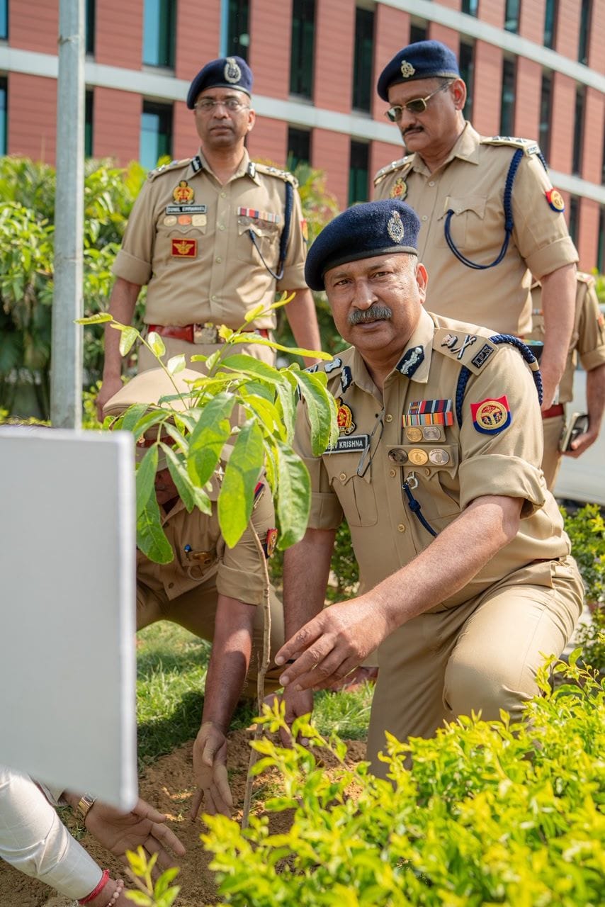 Tree plantation at police headquarters
