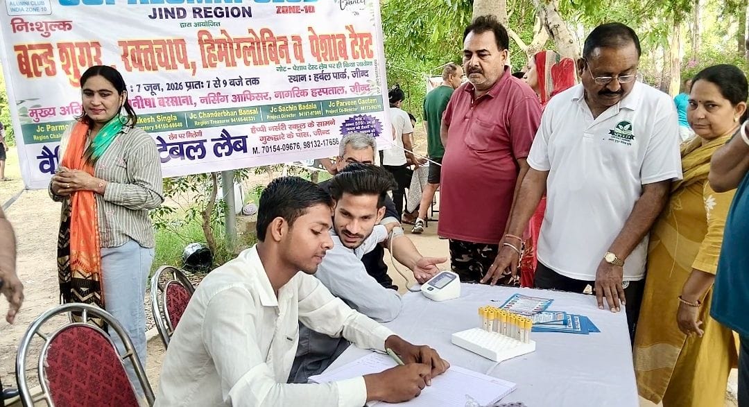 Health check-up of 132 people at the camp.