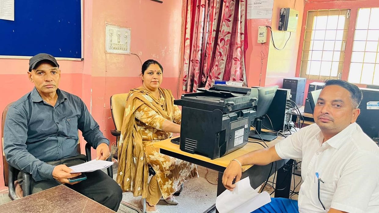 Help desk set up for students at Sadhaura ITI