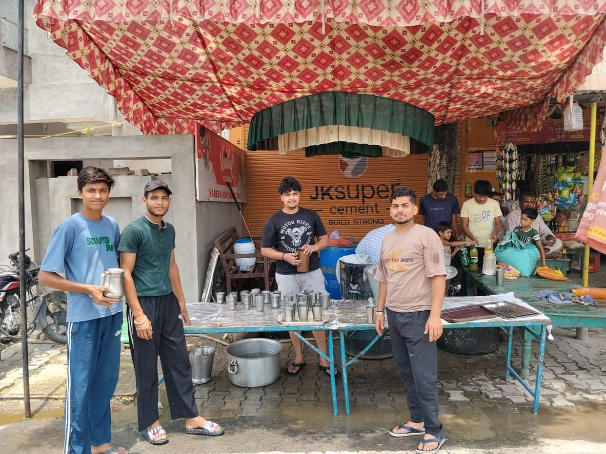 Served sweet, cold water to passersby