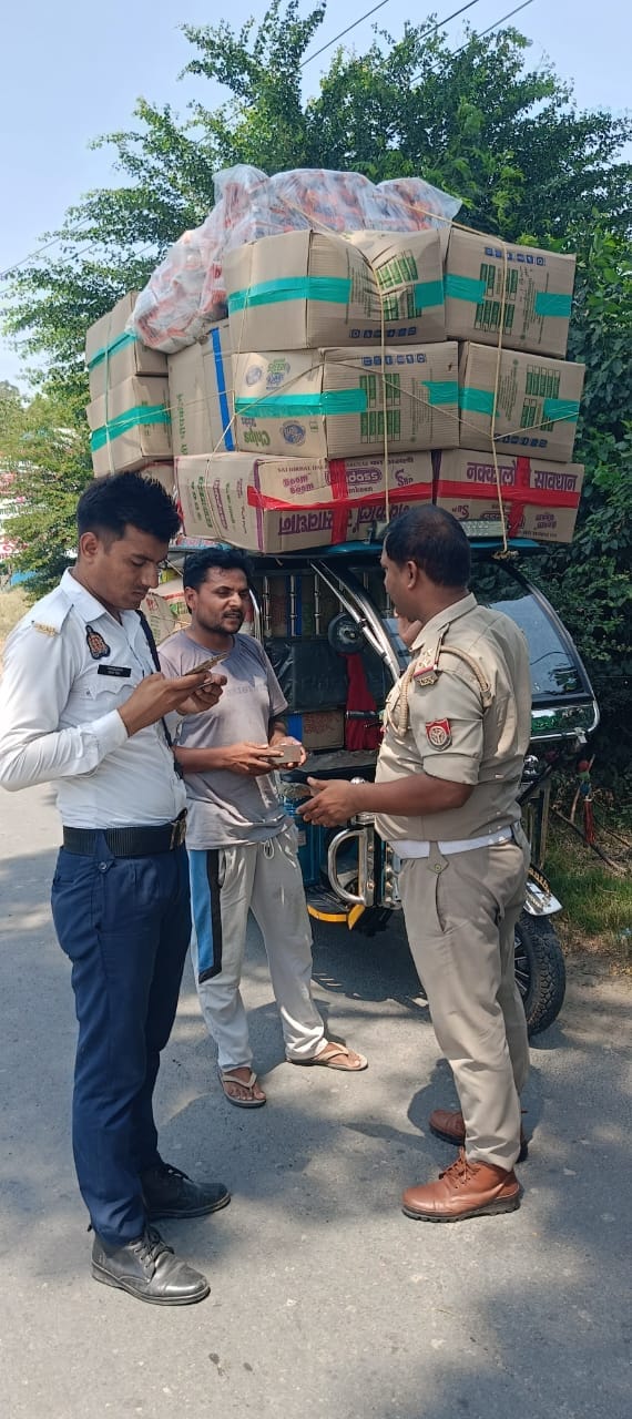 Action taken against e-rickshaws plying on the highway, 117 challans issued and four vehicles seized