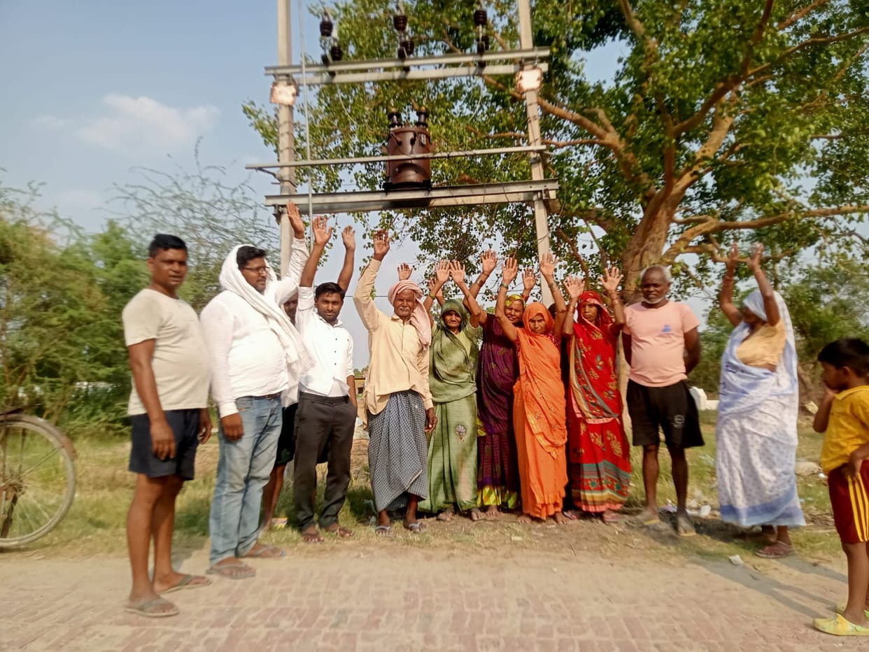 Villagers staged a sit-in for a new transformer