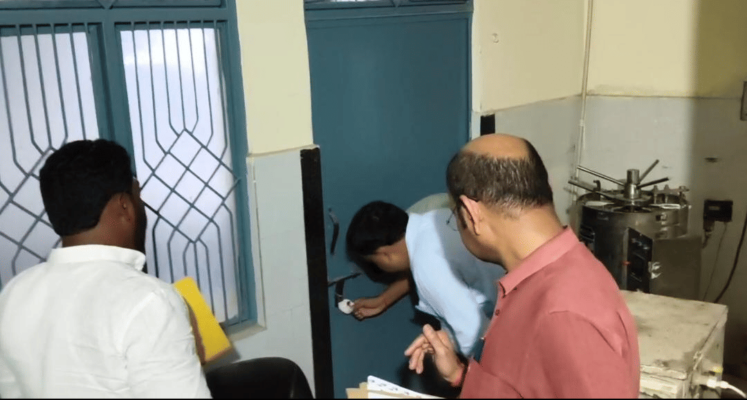 Poornima Hospital sealed on Sunday in connection with a two-year-old death case