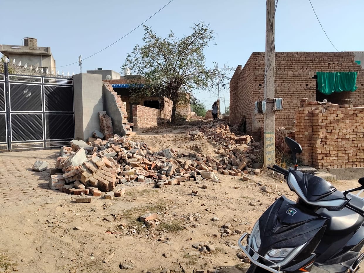 Encroachments removed from Panchayati street, six houses demolished