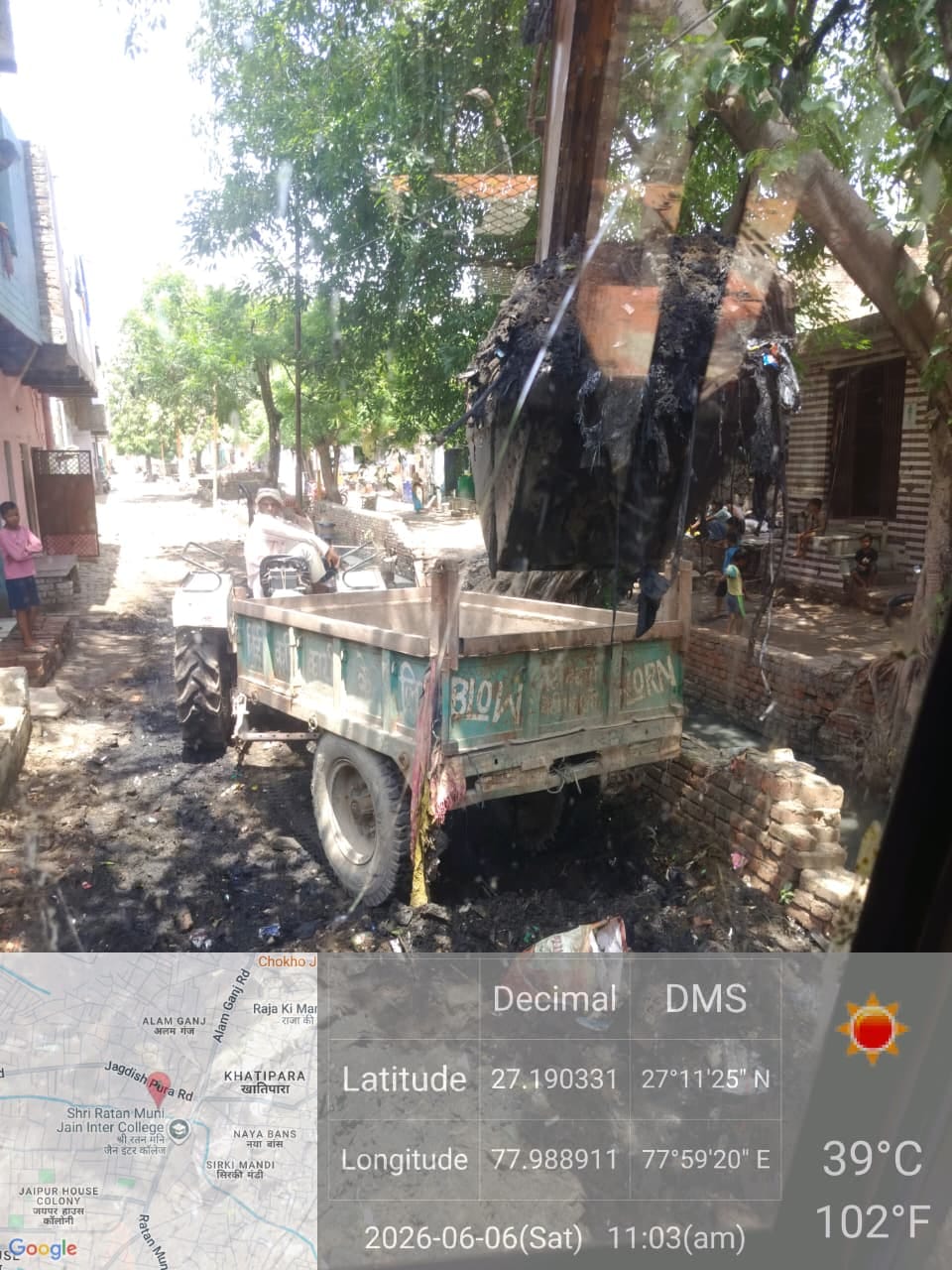 Silt removed in a special operation.