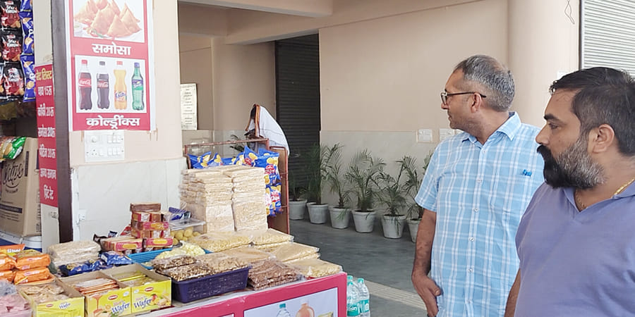 Milk and gram flour laddu samples taken from the canteen