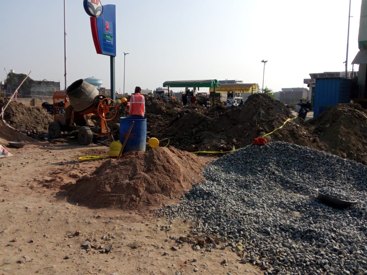 Even after six months, the construction of the drain is incomplete.