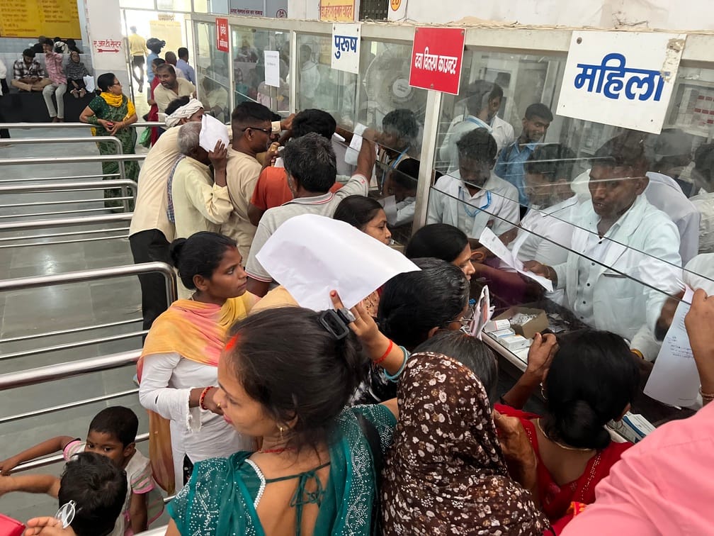 Rising number of viral fever patients with throat infections.