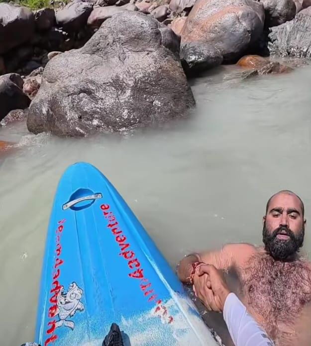 Haryana tourist's life saved from drowning in Ganga