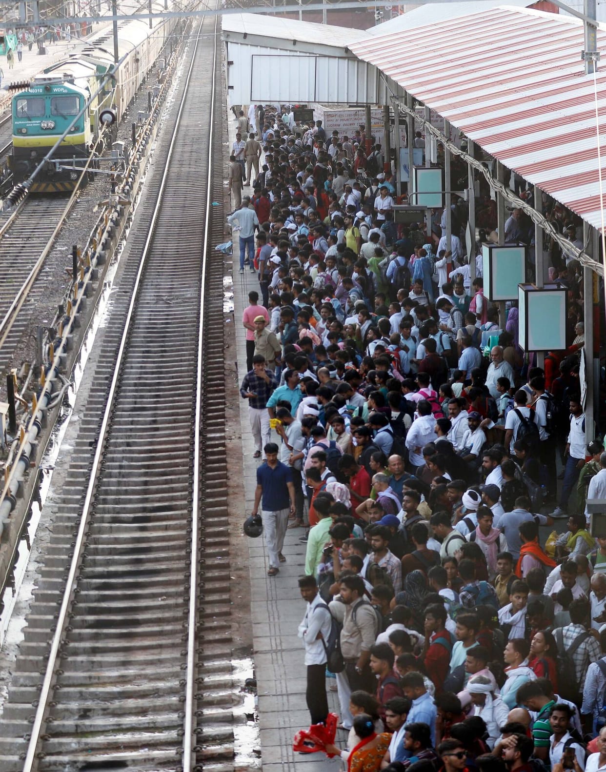 Candidates occupy bogies in trains