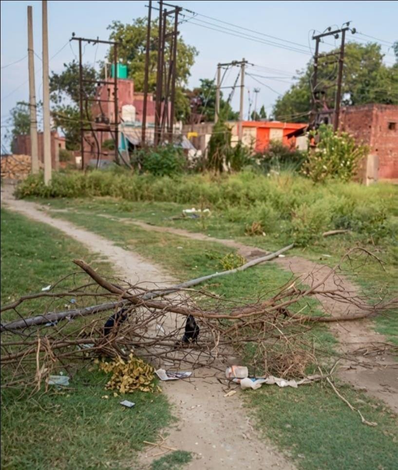 Electricity supply is being done through cables kept in the open for the last three days