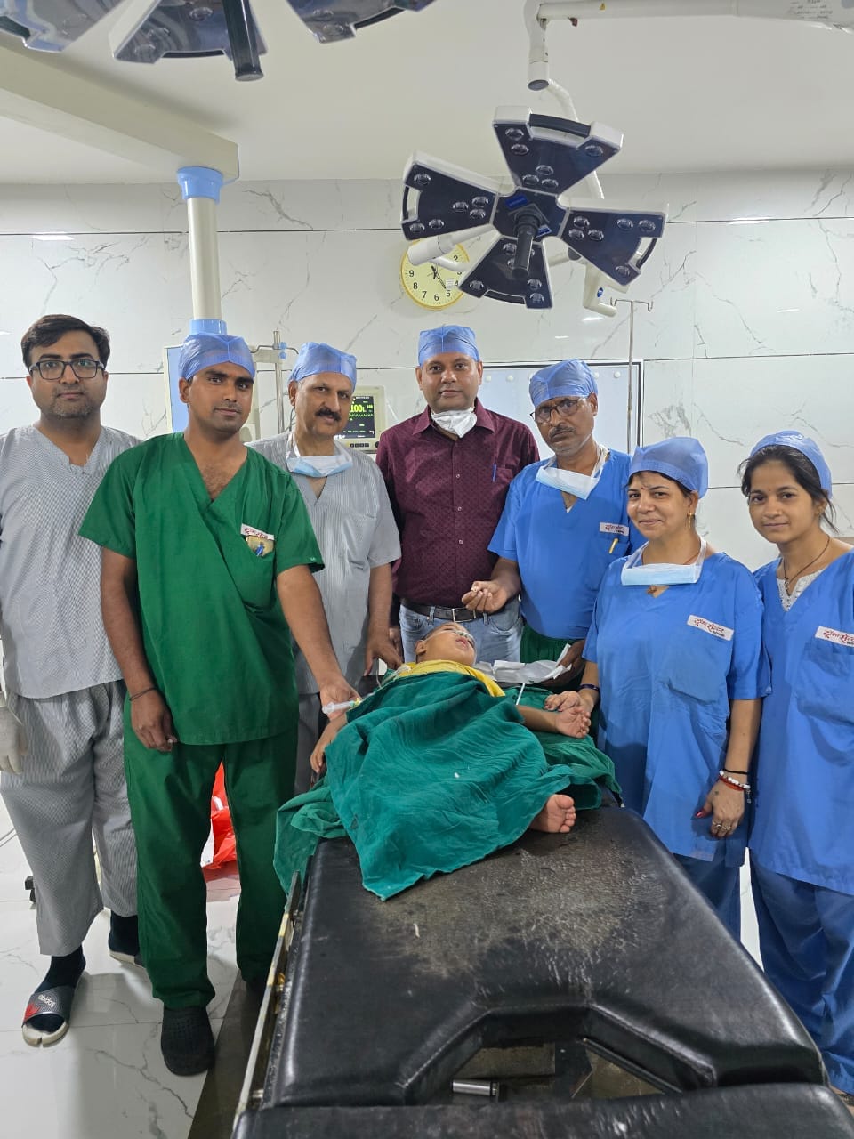 A one-year-old boy swallowed a toe ring while playing, it got stuck in his windpipe and barely survived.