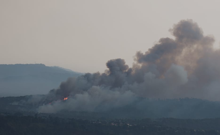 The storm caused a massive forest fire, leaving people terrified by the smoke.