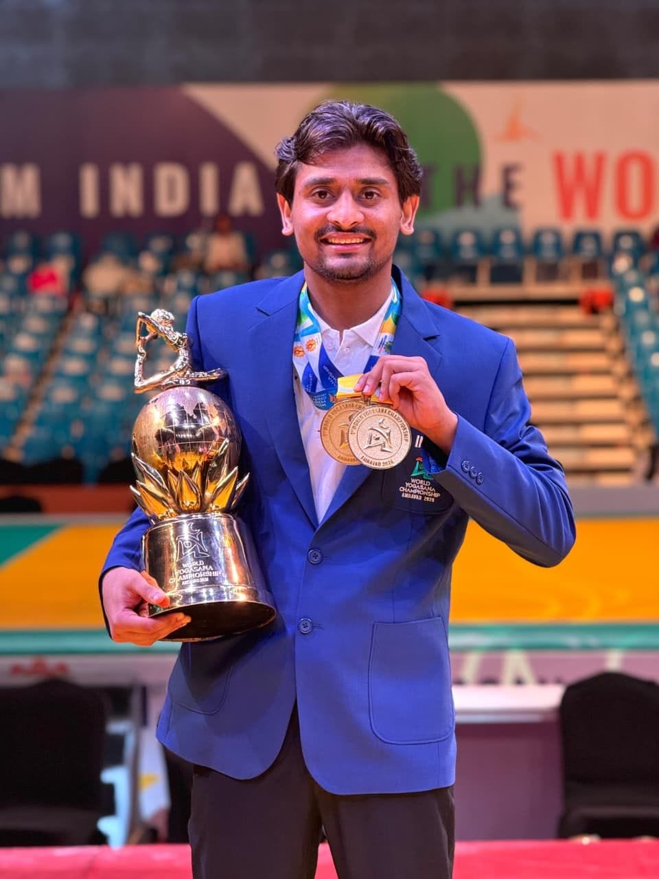 Abhishek shines in Ahmedabad; wins two gold medals at the championship.