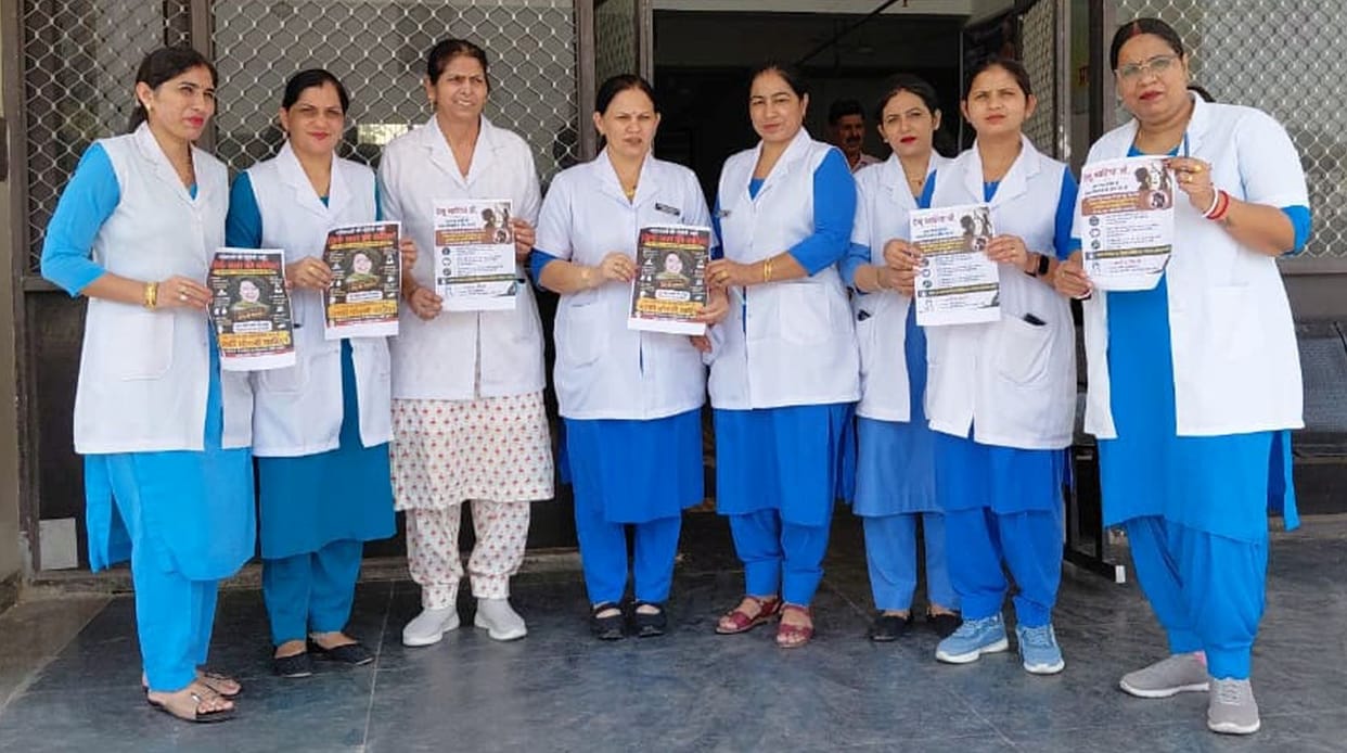 Nurses protested against the statement made by the Women's Commission Chairperson.