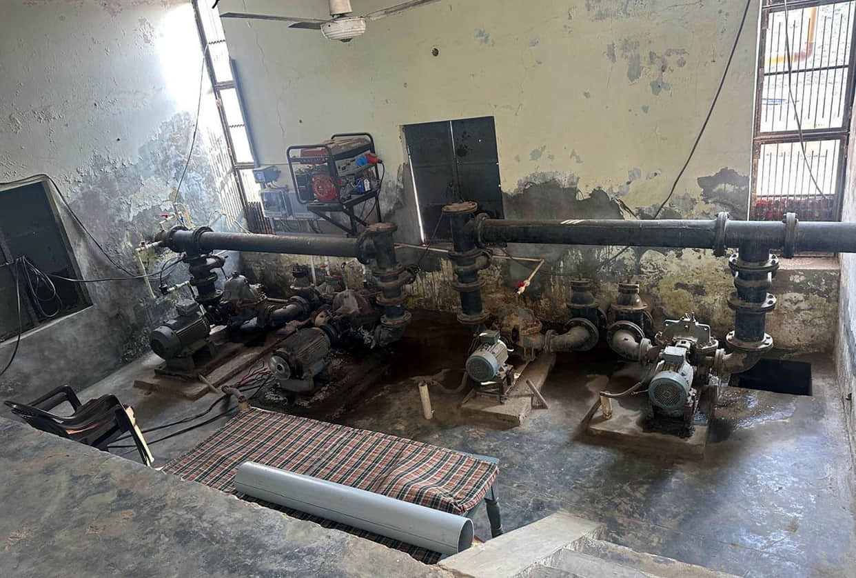 Drinking water supply affected by old motors.