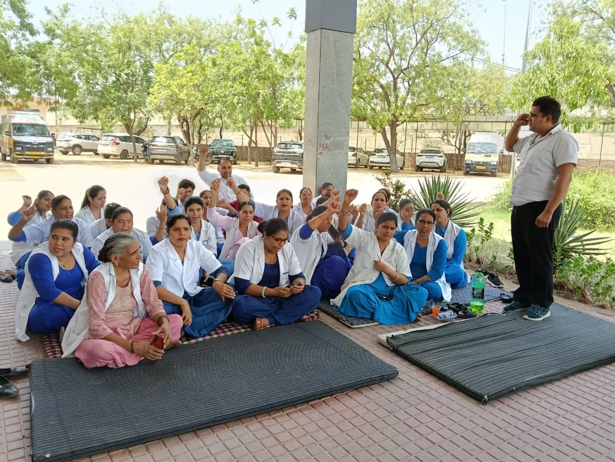 Nursing staff observed a two-hour pen-down strike