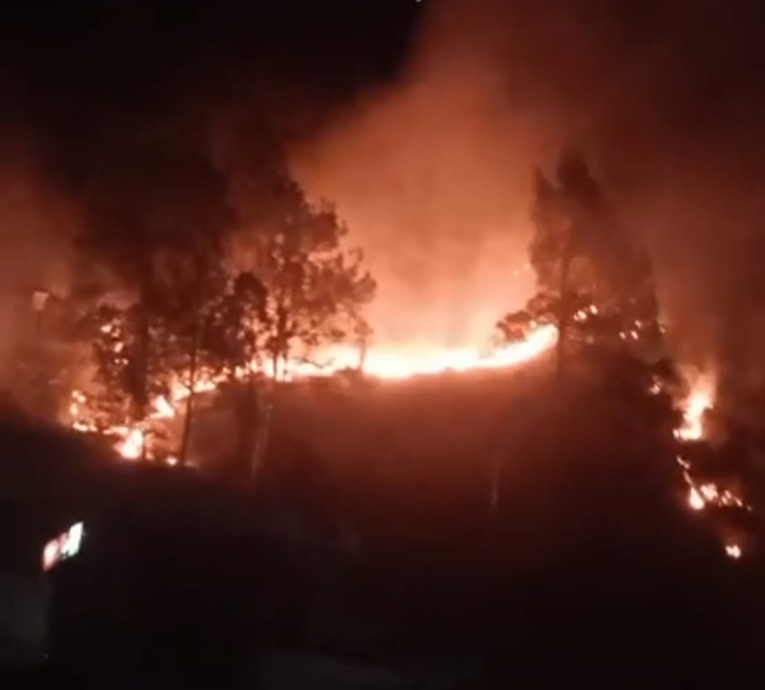 Fire department extinguished the fire in Matiyana village.