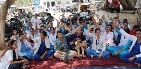 Nurses enraged by Renu Bhatia's statement, two-hour strike disrupts BK Hospital's arrangements