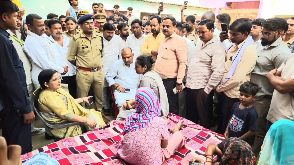 Minister and BJP District President visit Pariyal to assure safety and protection.