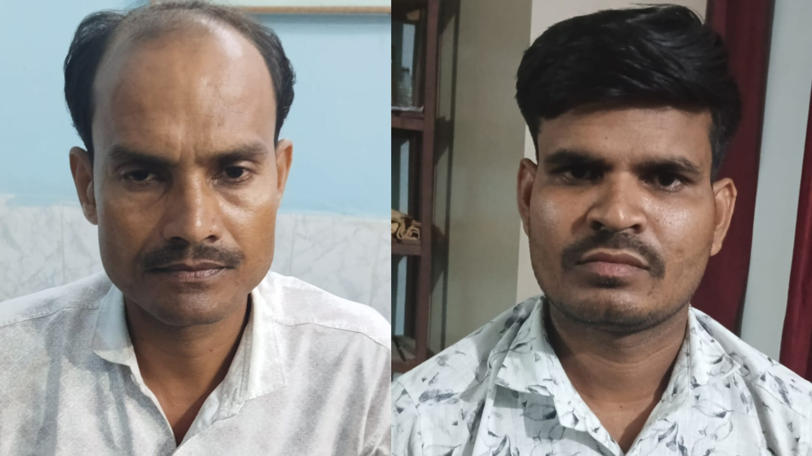 गिरफ्तार आरोपी सुनील कुमार और अंकित कुमार