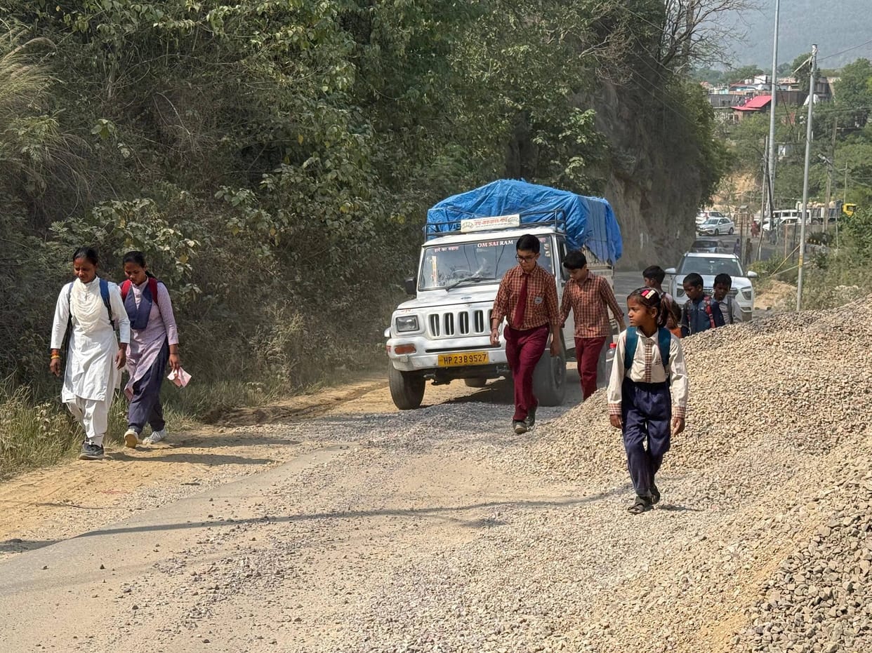 Sand and gravel dumped on the road has caused accidents, anger among the people.