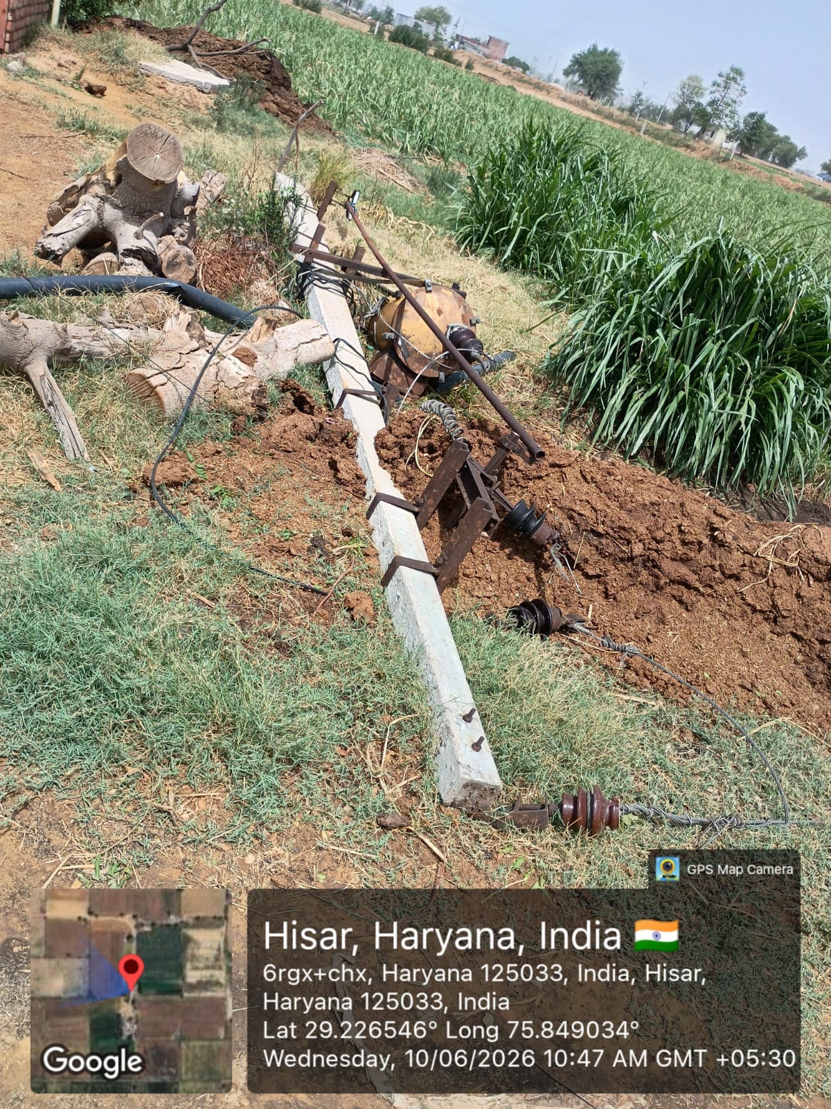 1482 electric poles, 85 transformers, and 1800 trees fell; blackout continued for 24 hours in eight villages