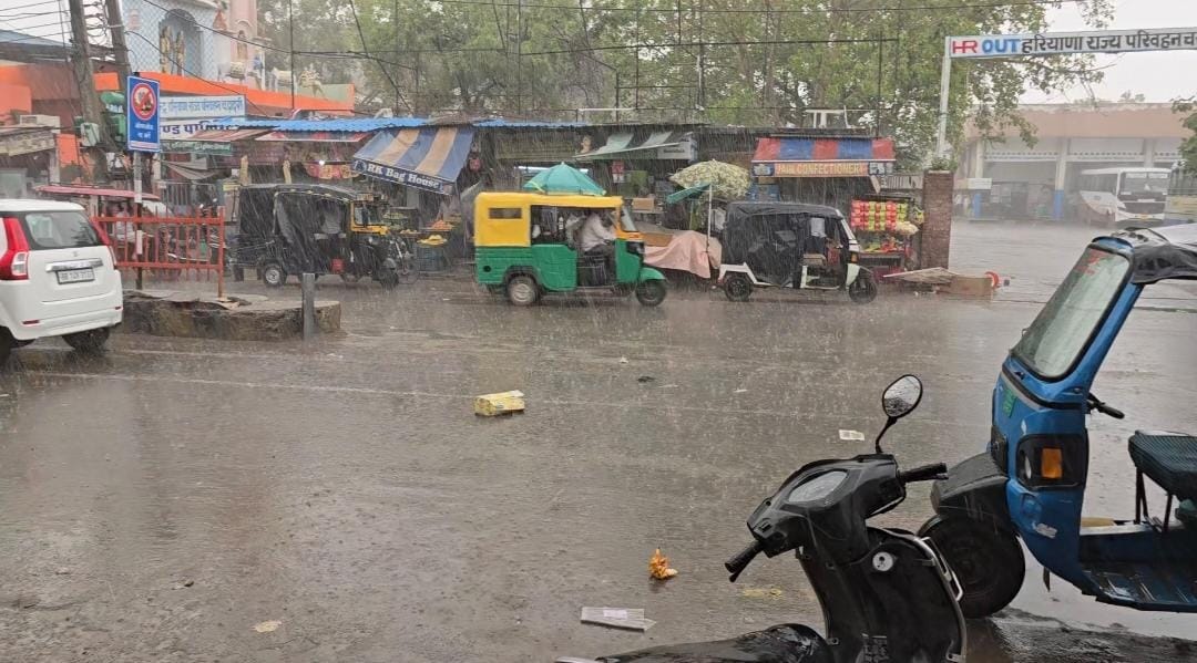 Storm, rain and hailstorm change weather, bring relief from heat