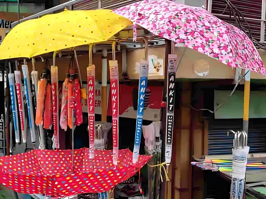 Surge in sales of umbrellas, raincoats, and tarpaulins.
