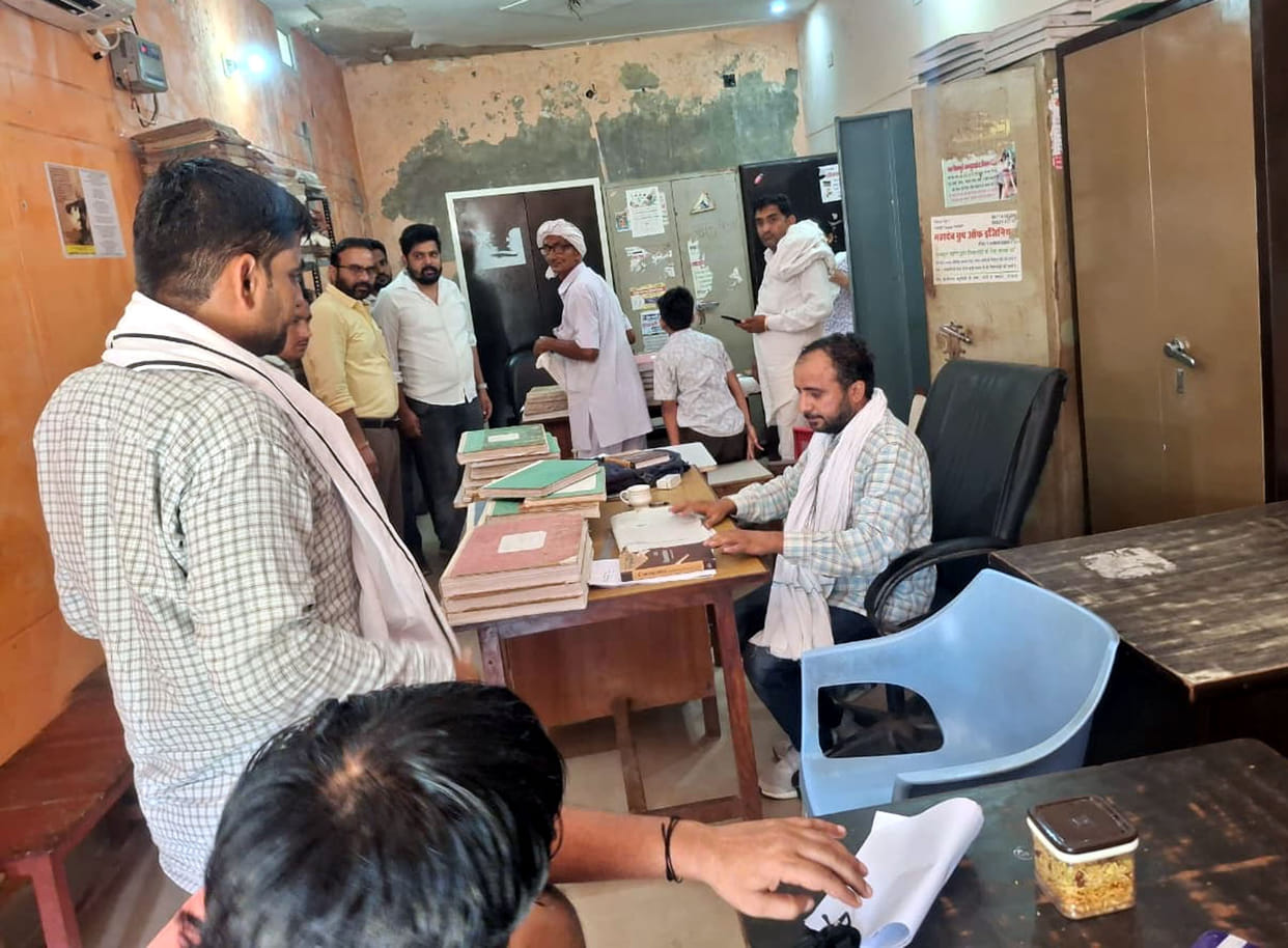 Patwari found absent during Tehsildar's inspection; notice issued.
