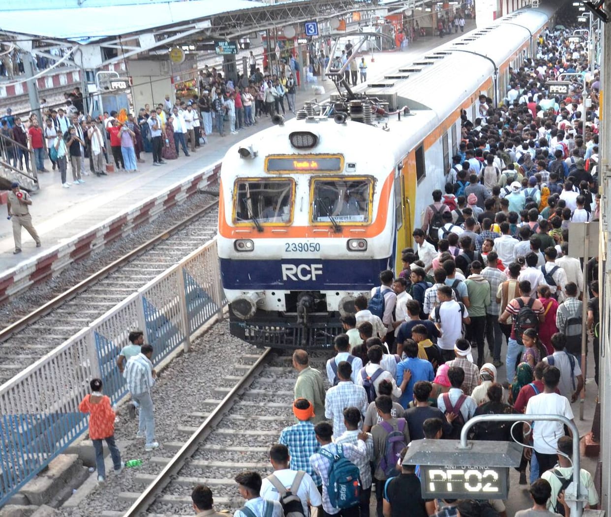 There was jostling for seats on trains and buses